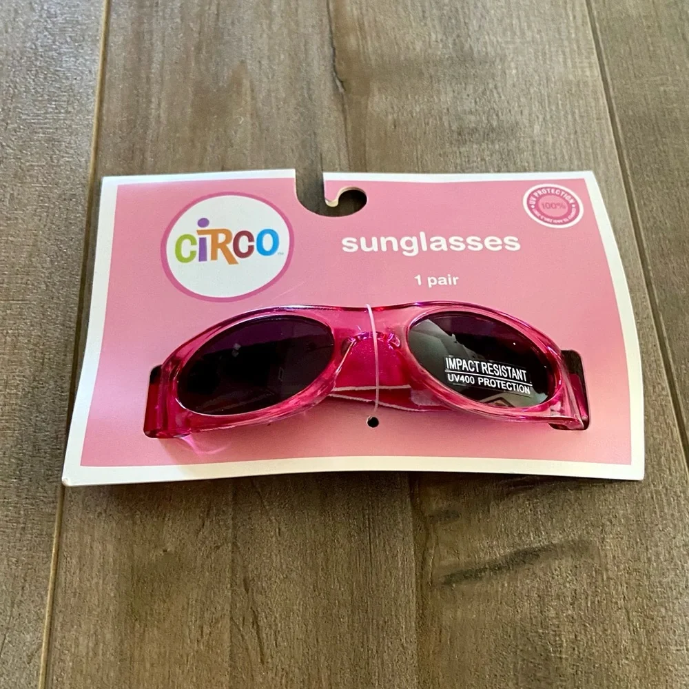 Circo Baby Toddler Sunglasses in Pink w/Flexible Adjustable Band UV Protecting